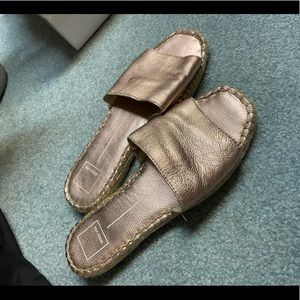 Metallic Rose Gold Dolce Vita espadrille flats